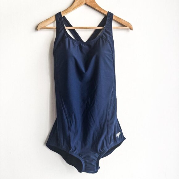 Speedo Navy Blue One Piece Swimsuit 12 NWT - Picture 4 of 4